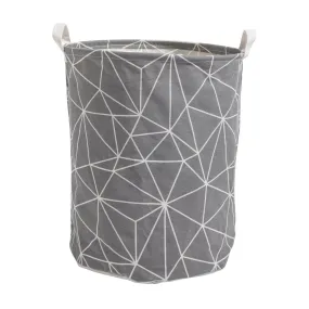 HOKIPO Folding Laundry Basket for Clothes - Large 43 LTR, Grey