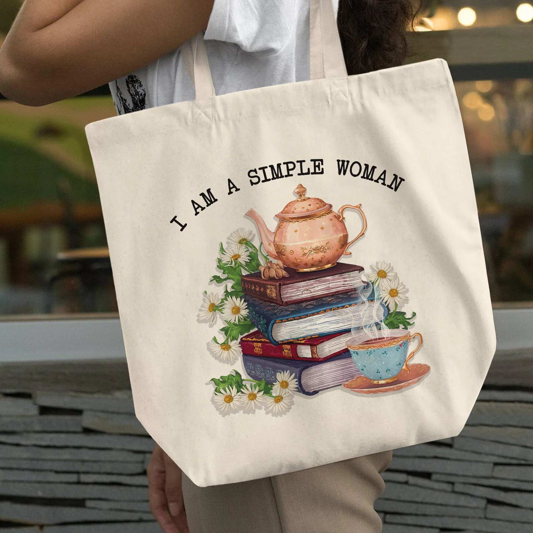 I Am A Simple Woman Tea Tote Bag TBW2033