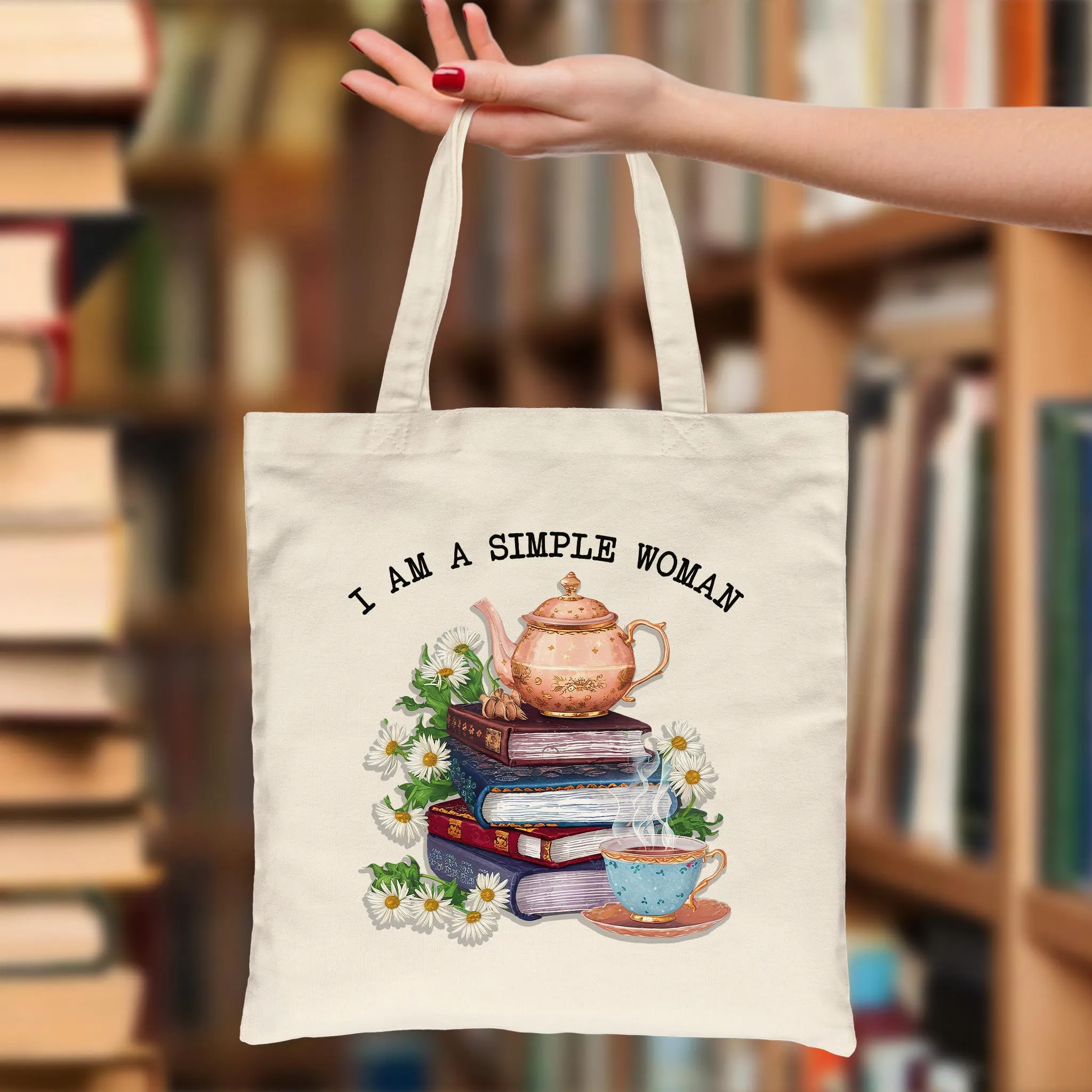 I Am A Simple Woman Tea Tote Bag TBW2033