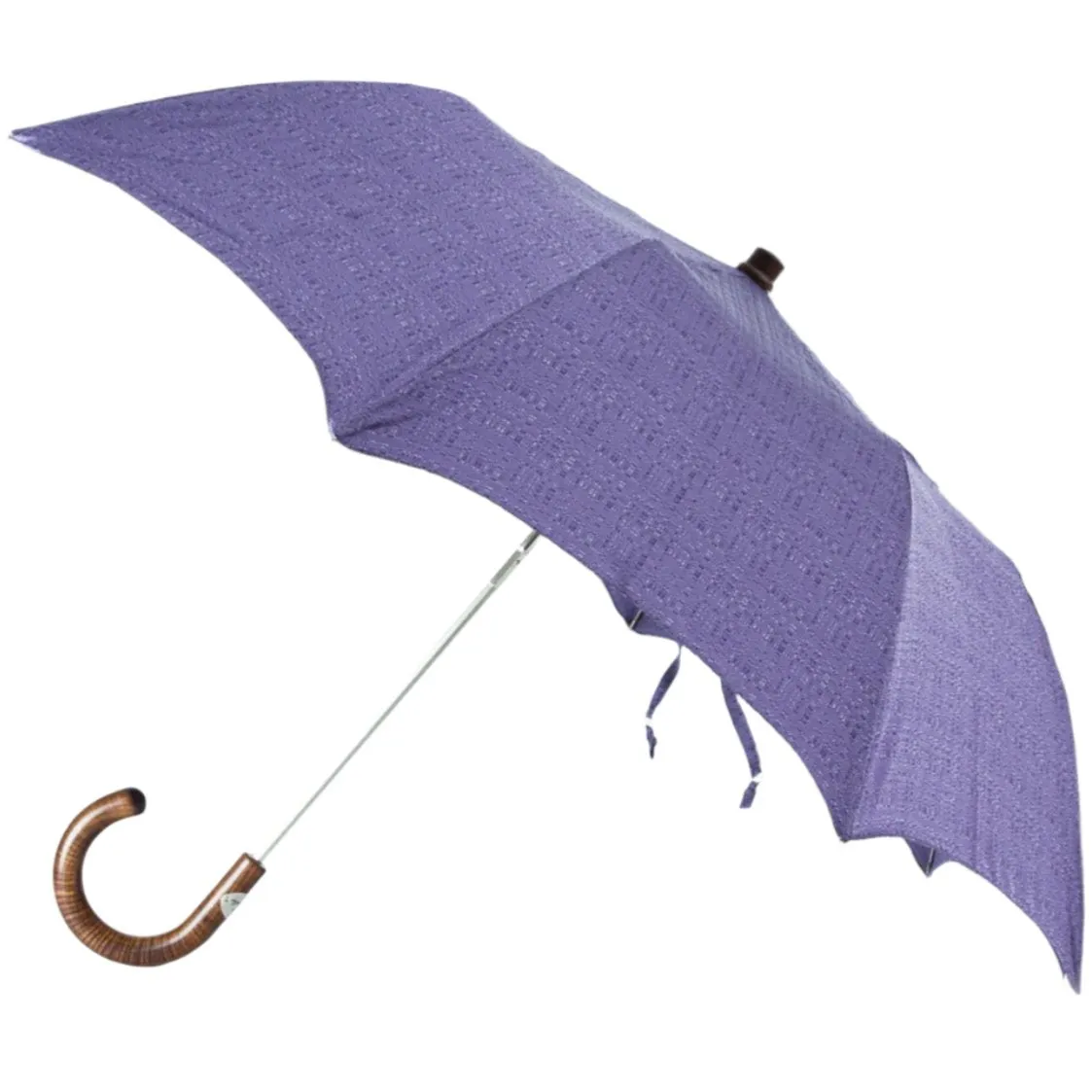 Imperial Purple Travel Umbrella with Maple Handle