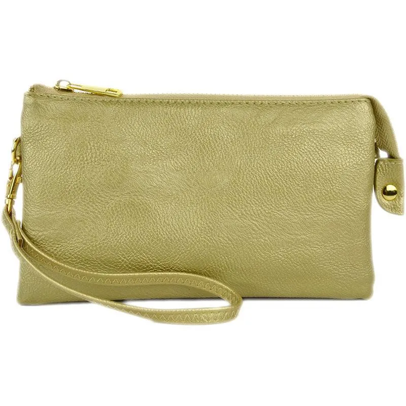 Joann Solid Wallet Clutch Crossbody Handbag