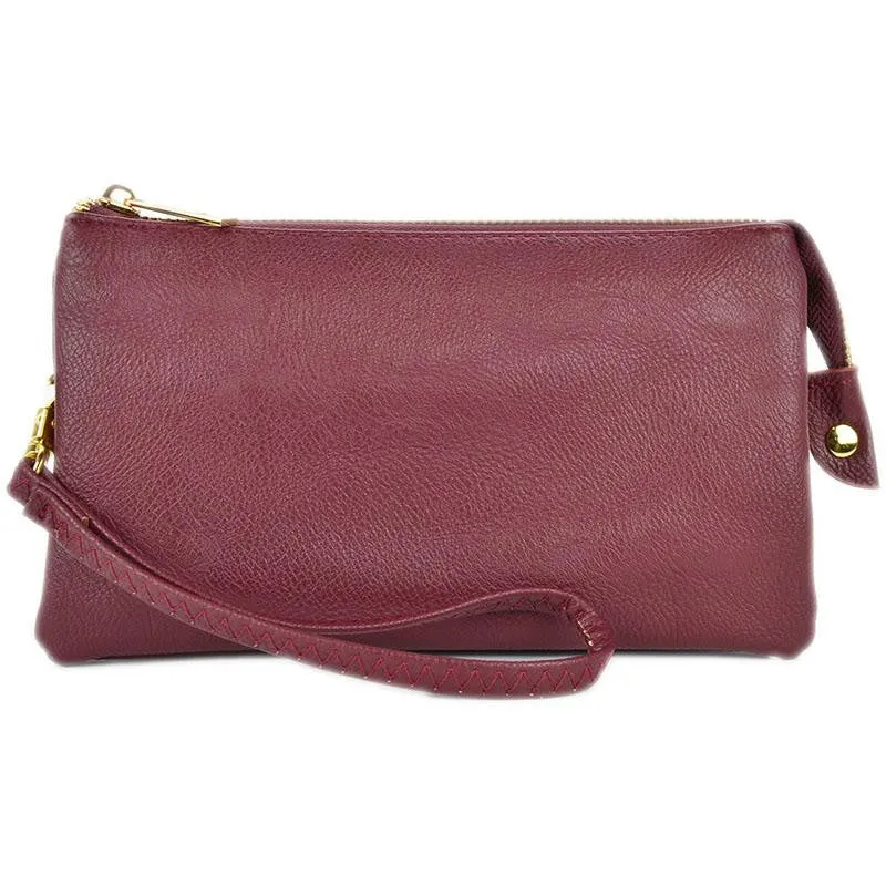 Joann Solid Wallet Clutch Crossbody Handbag