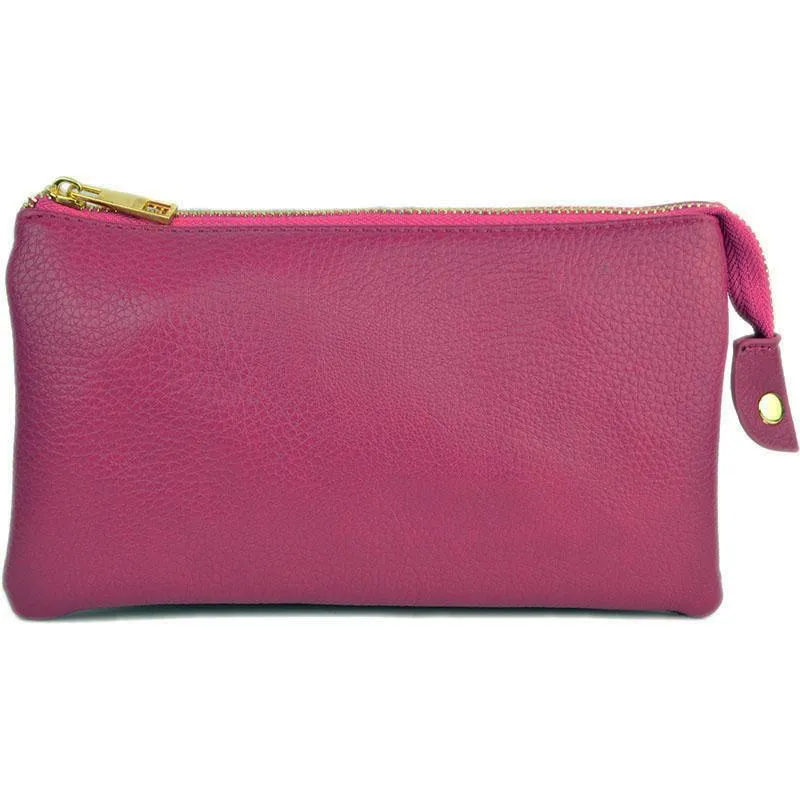 Joann Solid Wallet Clutch Crossbody Handbag