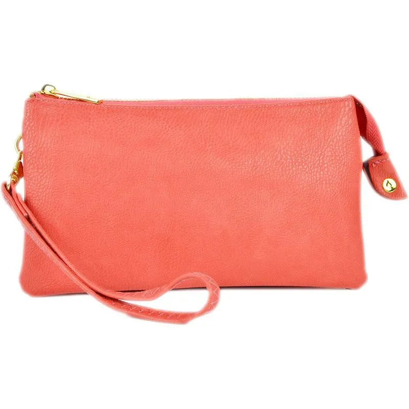 Joann Solid Wallet Clutch Crossbody Handbag