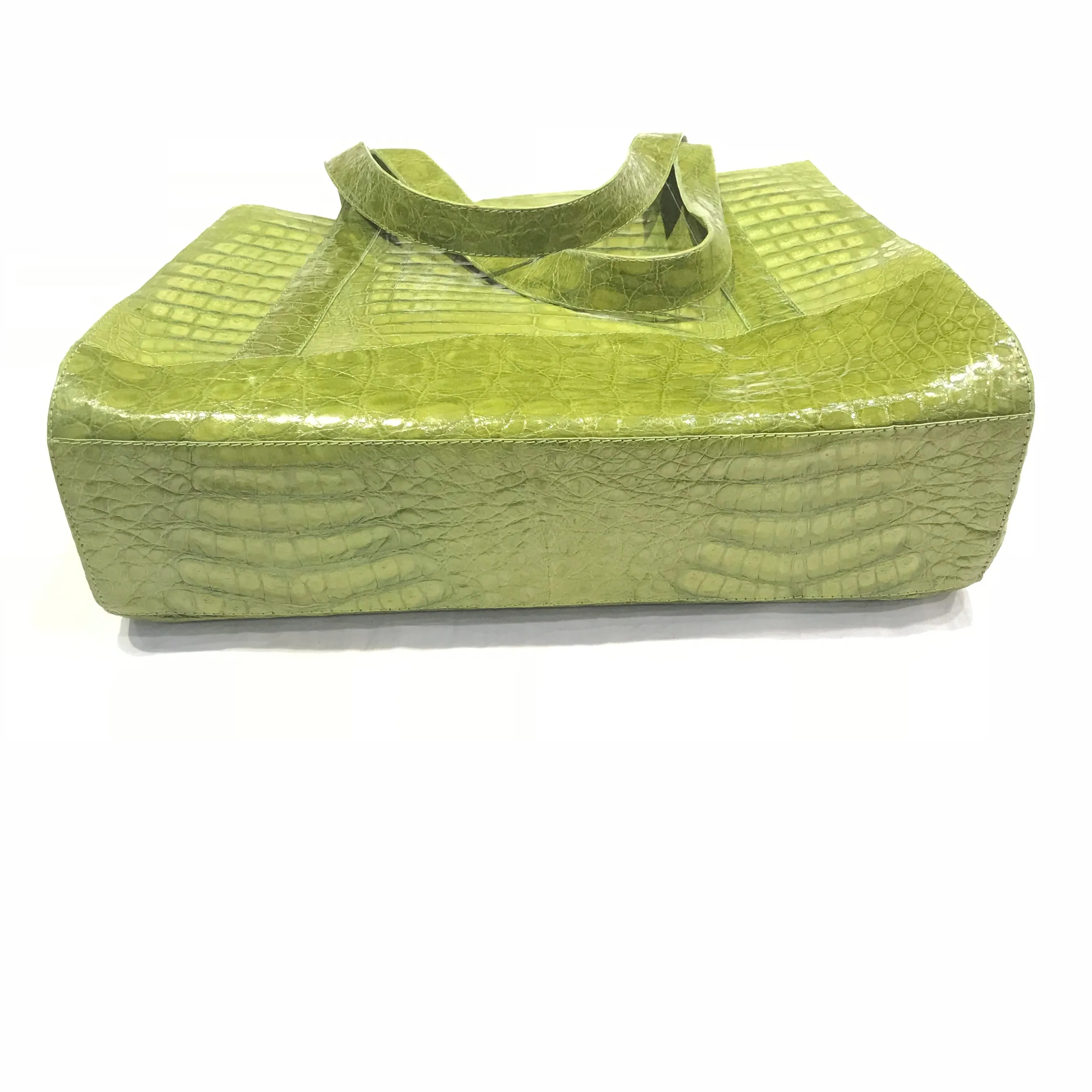 Kashani Lime Green All Over Alligator Purse Handbag