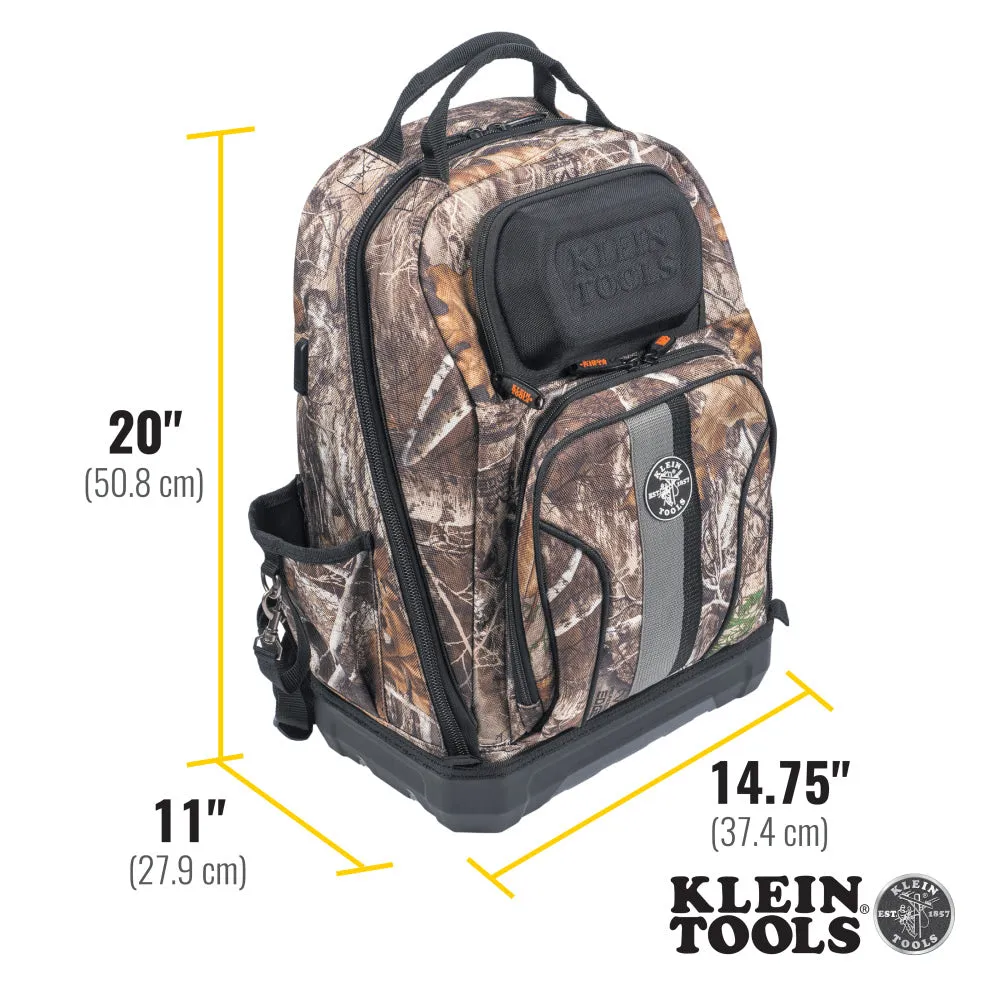 Klein 62800BPCAMO Tradesman Pro XL Tool Bag Backpack, 40 Pockets, Camo