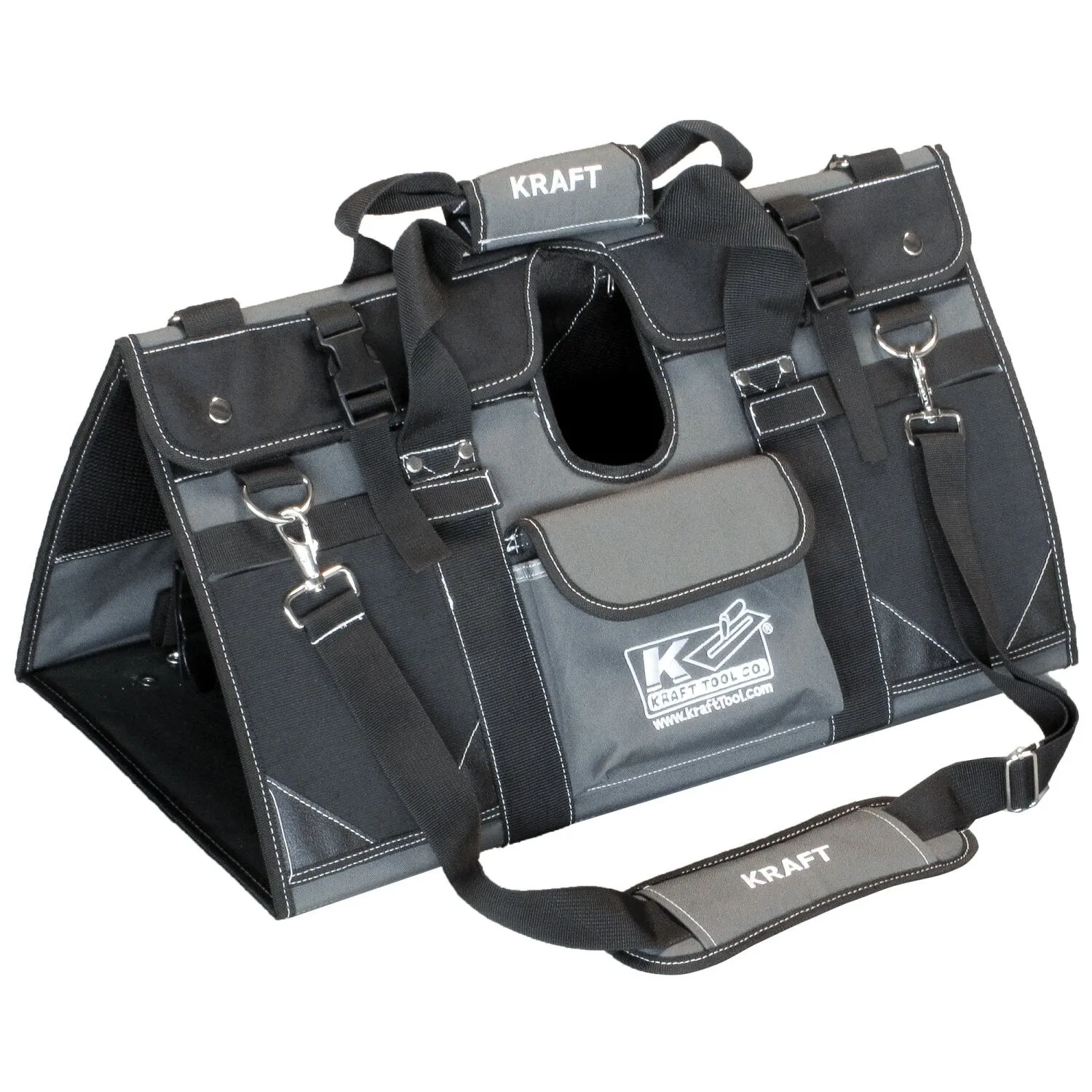 Kraft Tool CC1003 EZY-Tote Tool Carrier with 48" Square End Bull Float, EZY-Tilt II Bracket, and (4) 6 Ft. 1-3/4" Button Handles