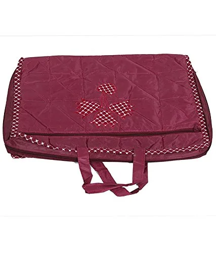 Kuber Industries Rexine Women's One Day Kit, Saree Cover Maroon