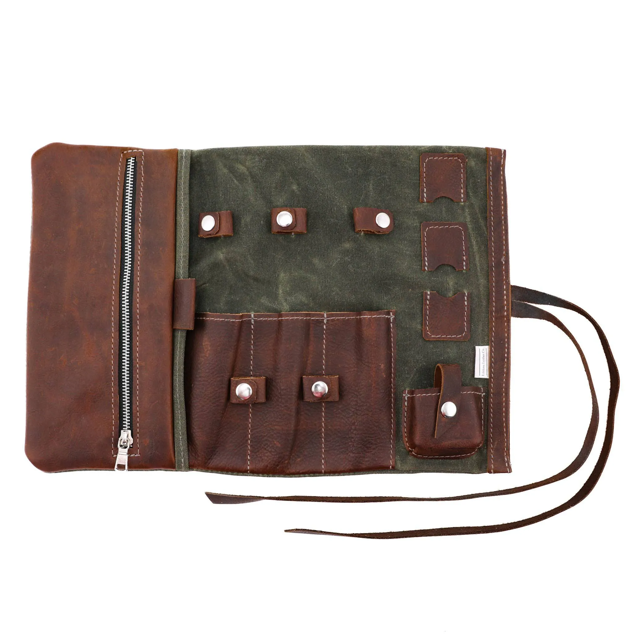 Leather and Canvas Tech Roll