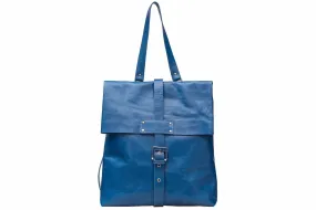 Leather Backpack / Laptop Bag / Blue Satchel Bag /Office bag