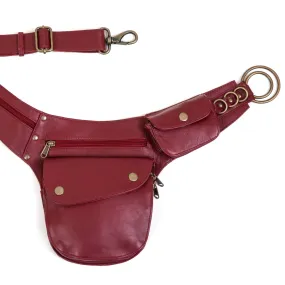 Leather Hip Bag | Deep Cherry