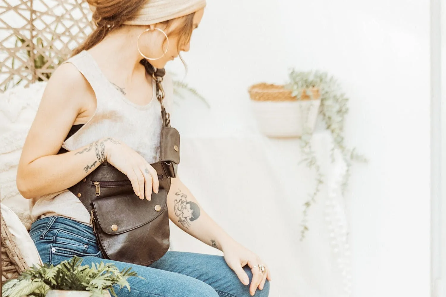 Leather Hip Bag - Falcon brown | Seconds - Grade 1