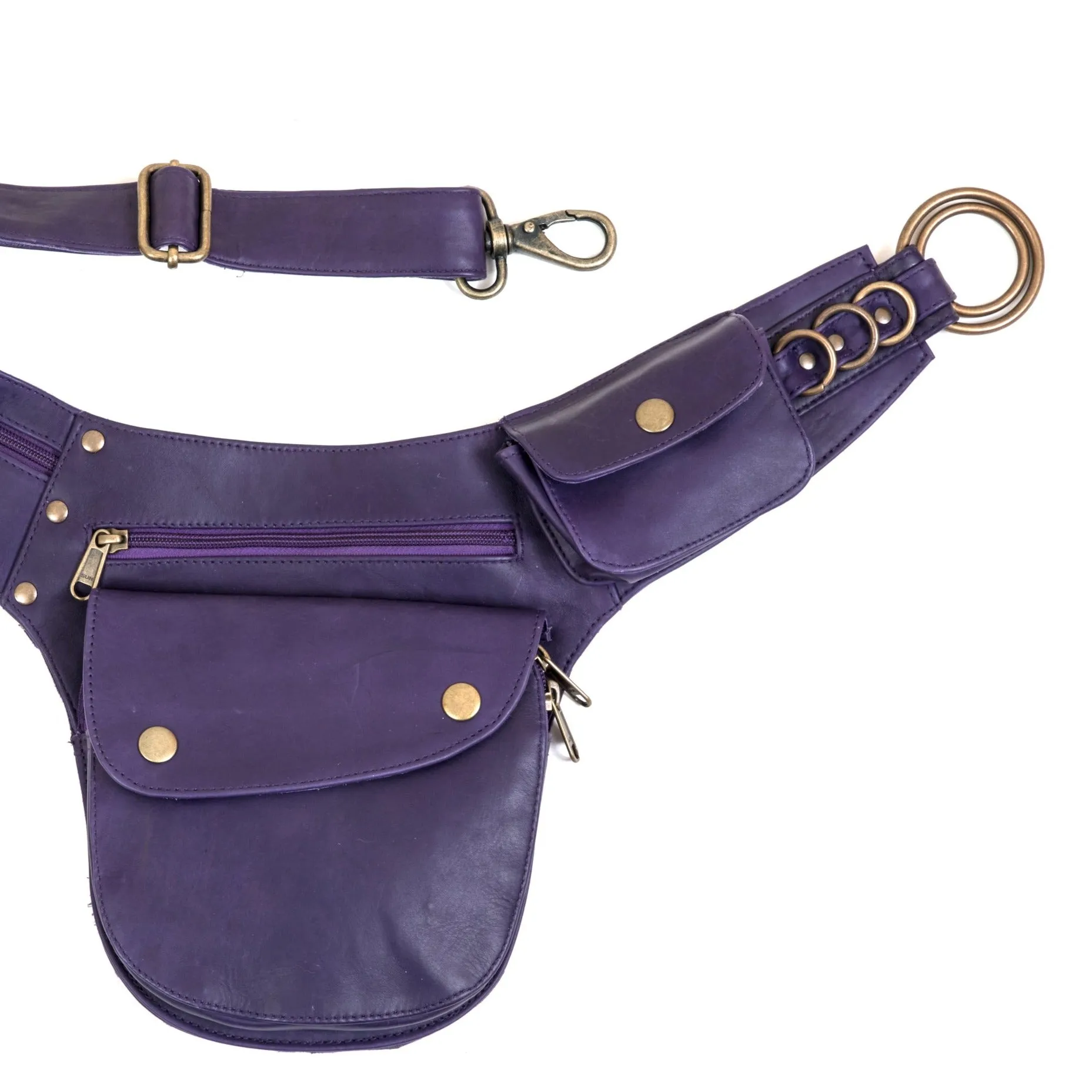 Leather Hip Bag | Indigo