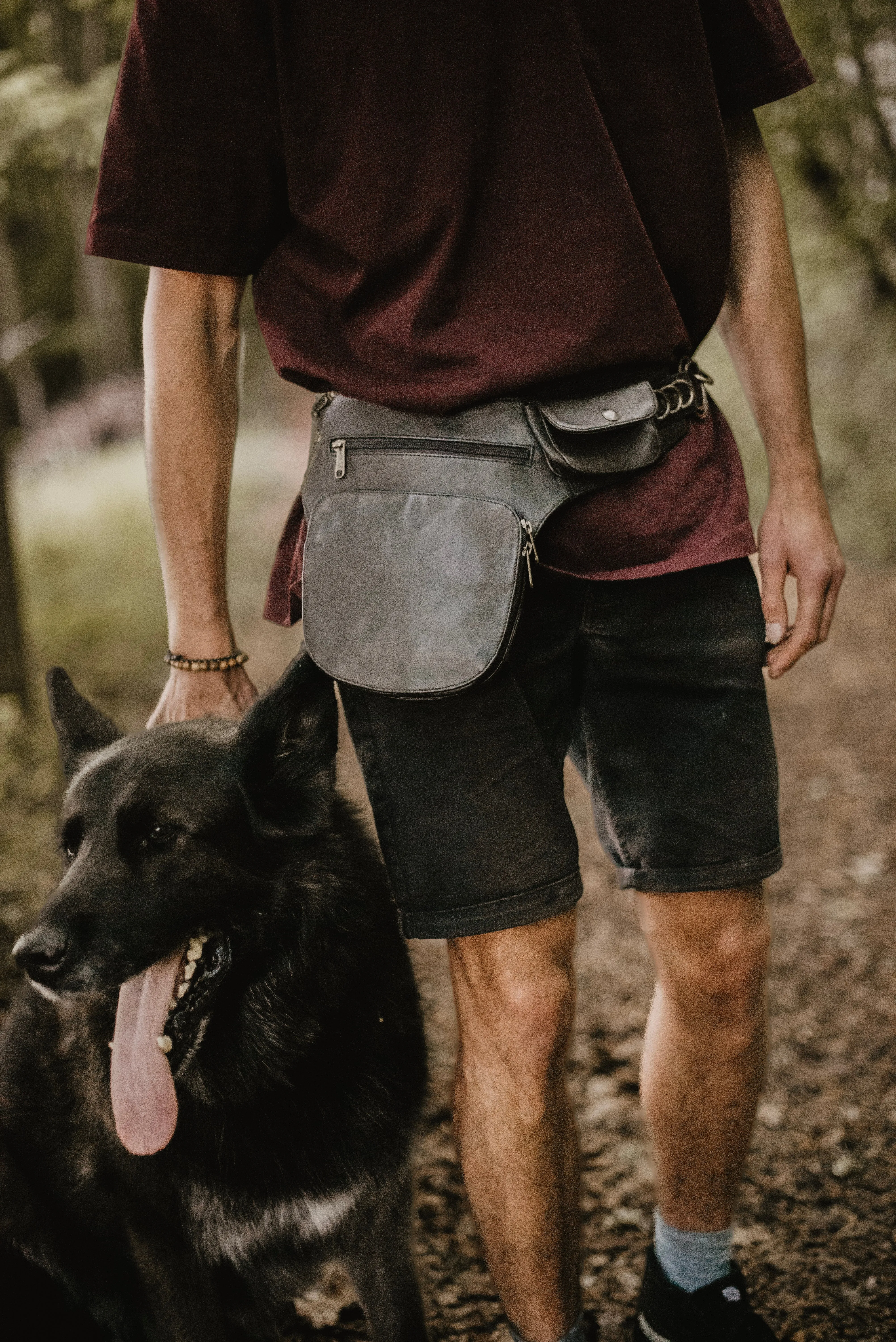 Leather Minimal Hip Bag | Falcon Brown