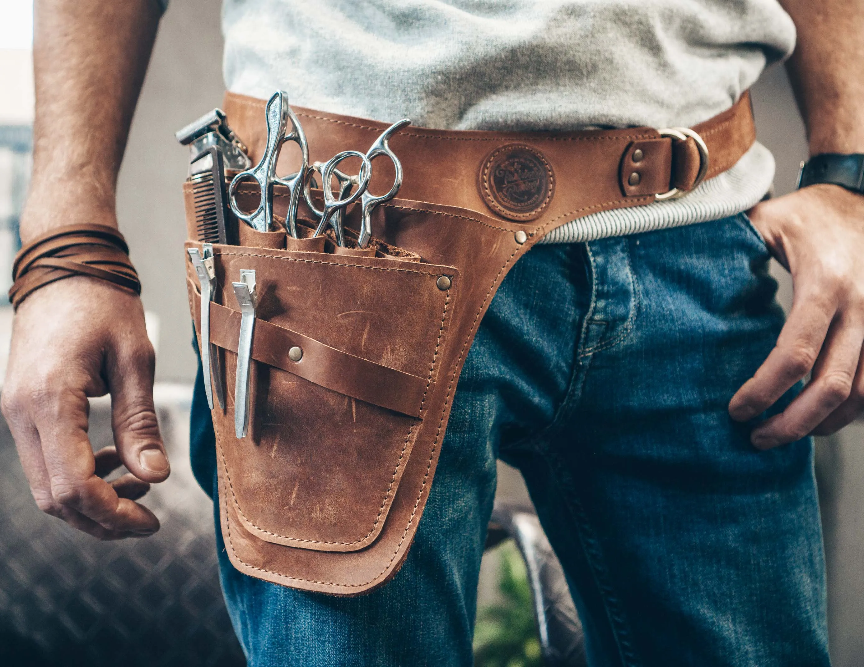 Leather Tool Belt | Florist tool case, Gardener gift, Hairdresser tool bag