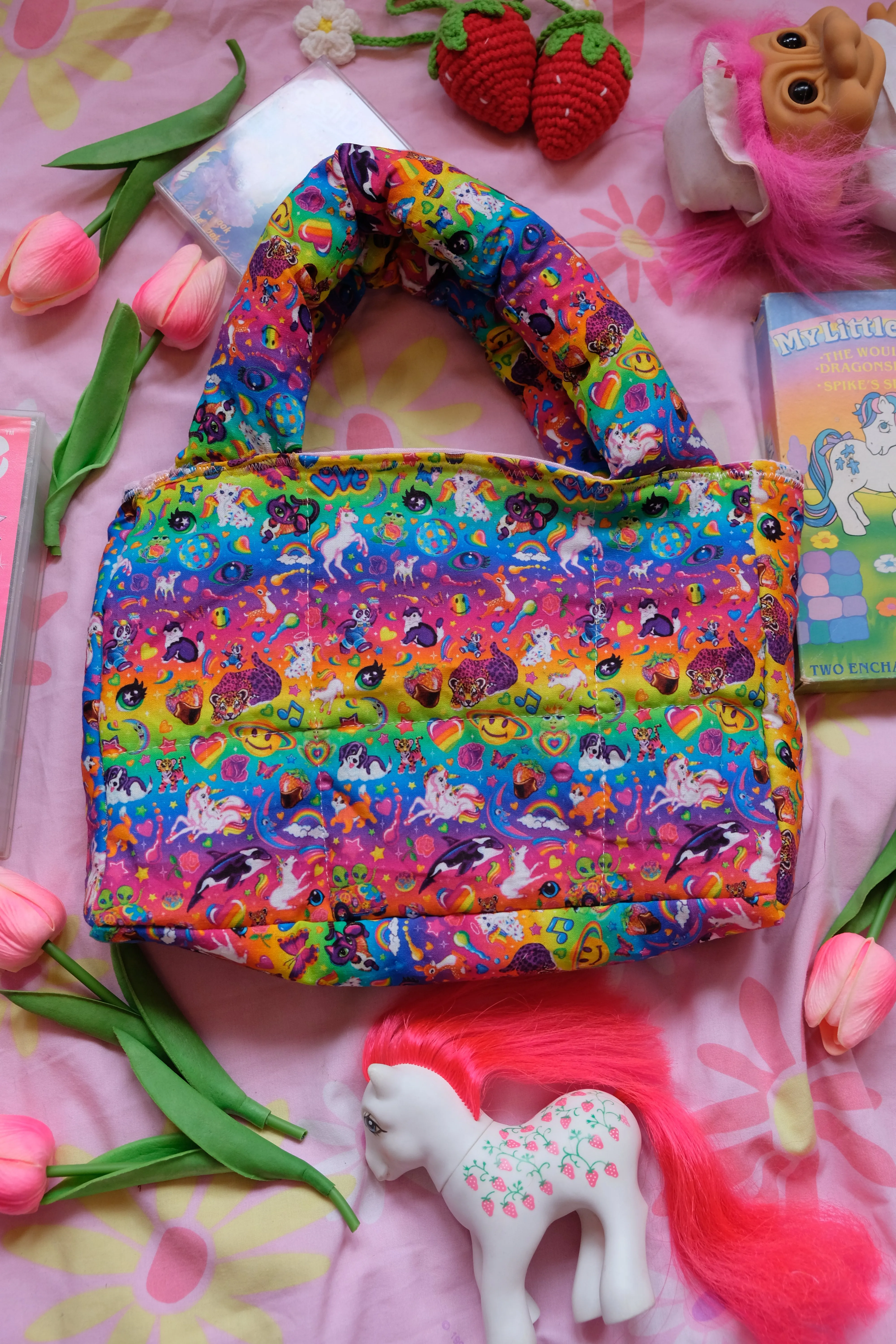 Lisa Frank rainbow hand bag