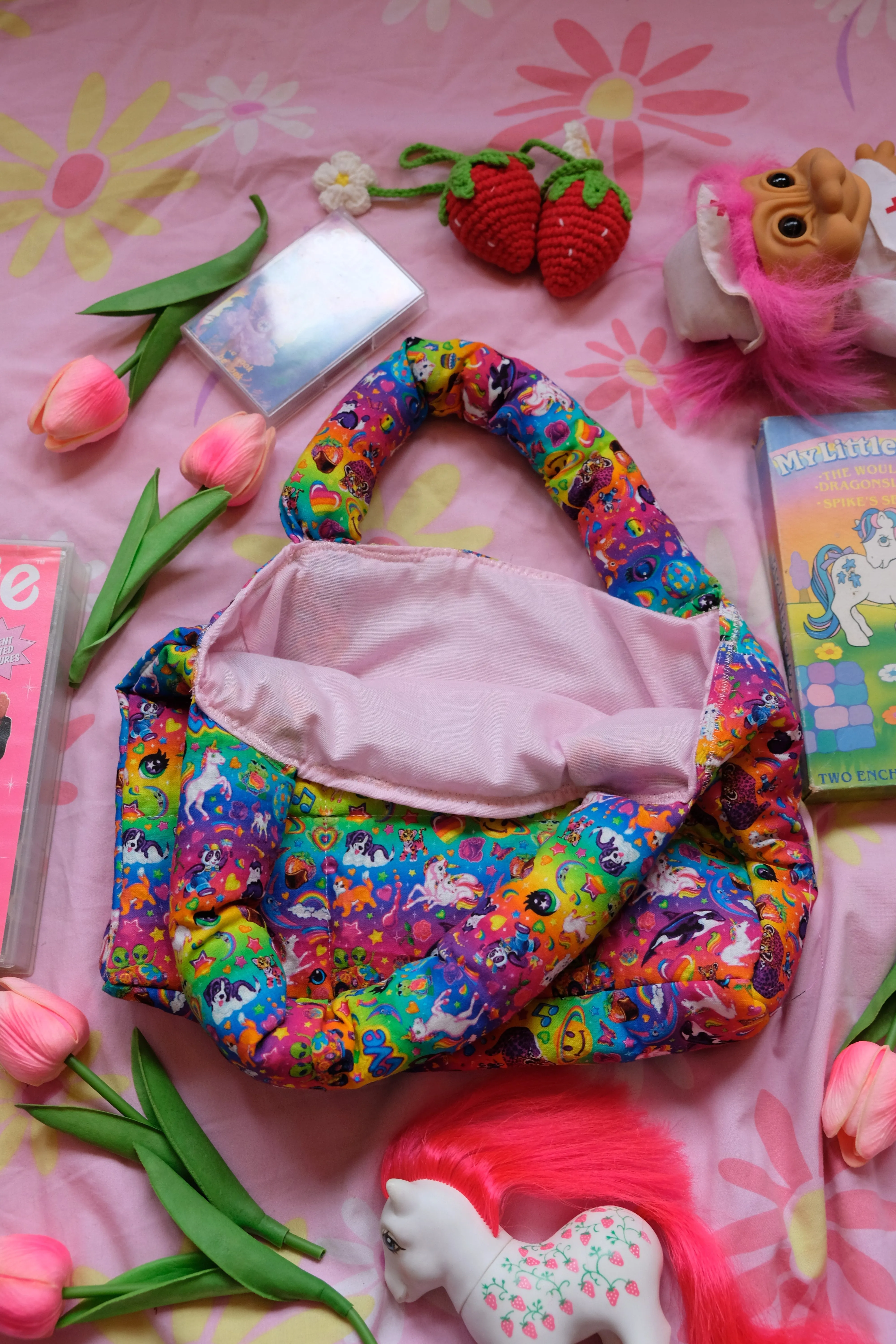 Lisa Frank rainbow hand bag