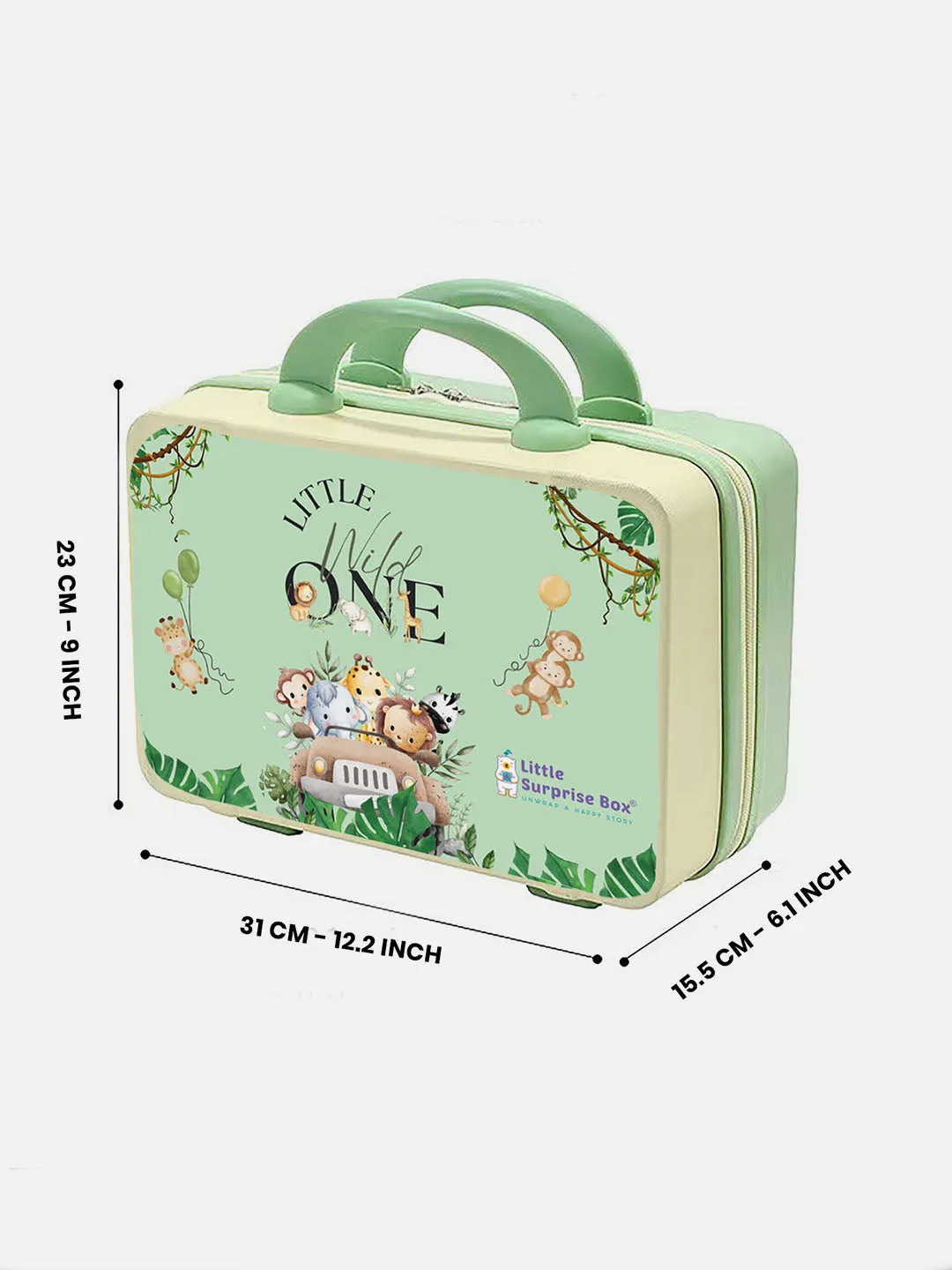 Little Surprise Box 25 Pcs Green Apple Newborn Baby Girl/ Boy All Season Wear Gift Hamper With Suitcase