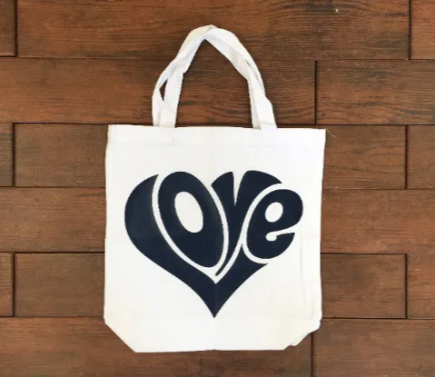 LOVE Canvas Tote Bag  |  Beach Tote Bag  |  Girlfriend Gift