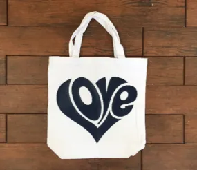 LOVE Canvas Tote Bag  |  Beach Tote Bag  |  Girlfriend Gift