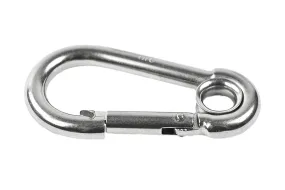 Marine City 316 Stainless-Steel 2-3/4” Carabiners/Clip Snap Hook with Ring for Climbing, Fishing, Hiking (1pcs)