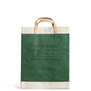 Market Bag in Field Green with Black Monogram