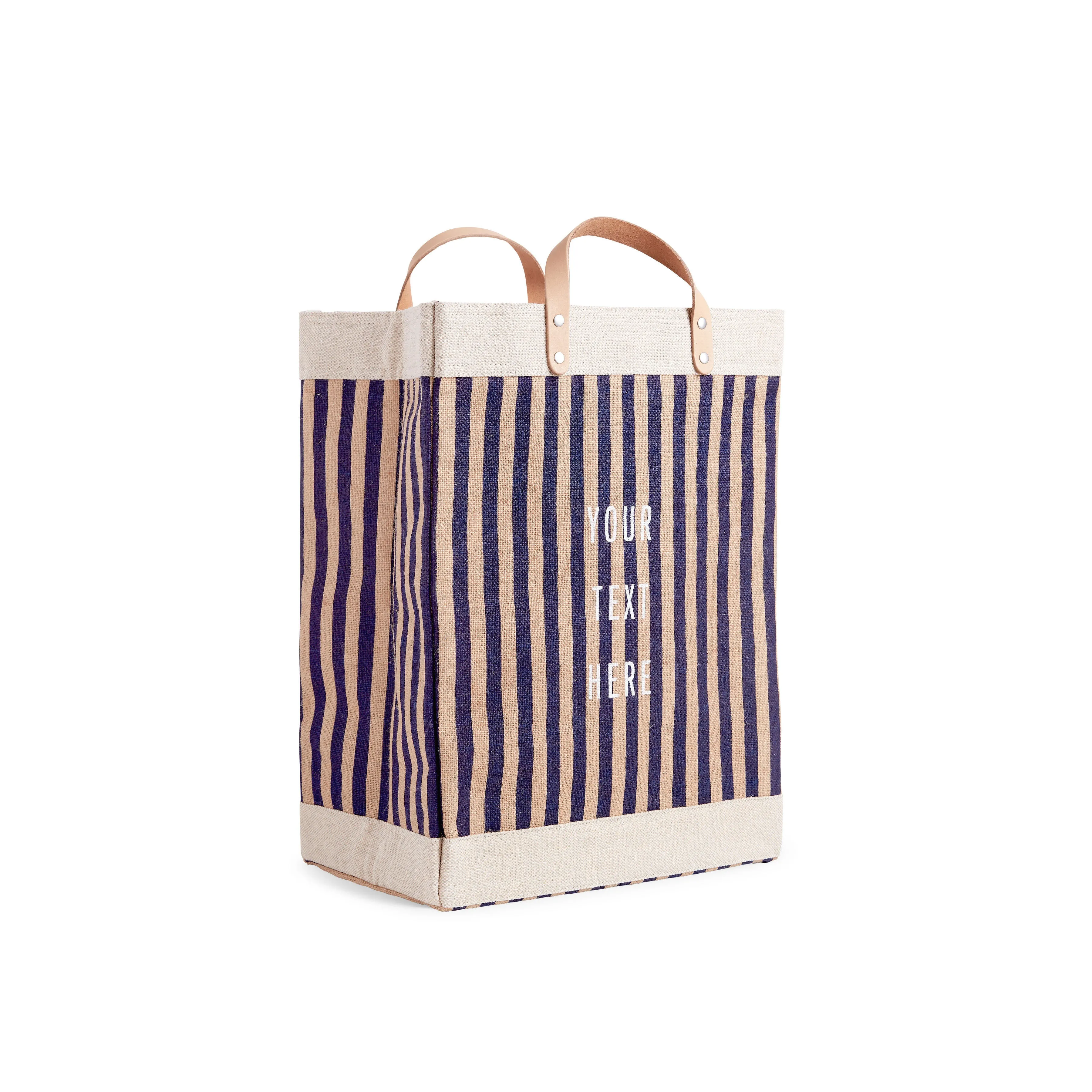 Market Bag in Navy Stripe