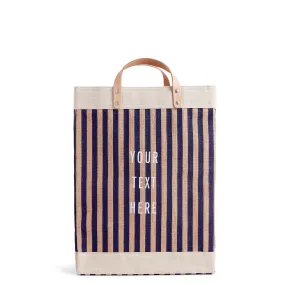 Market Bag in Navy Stripe