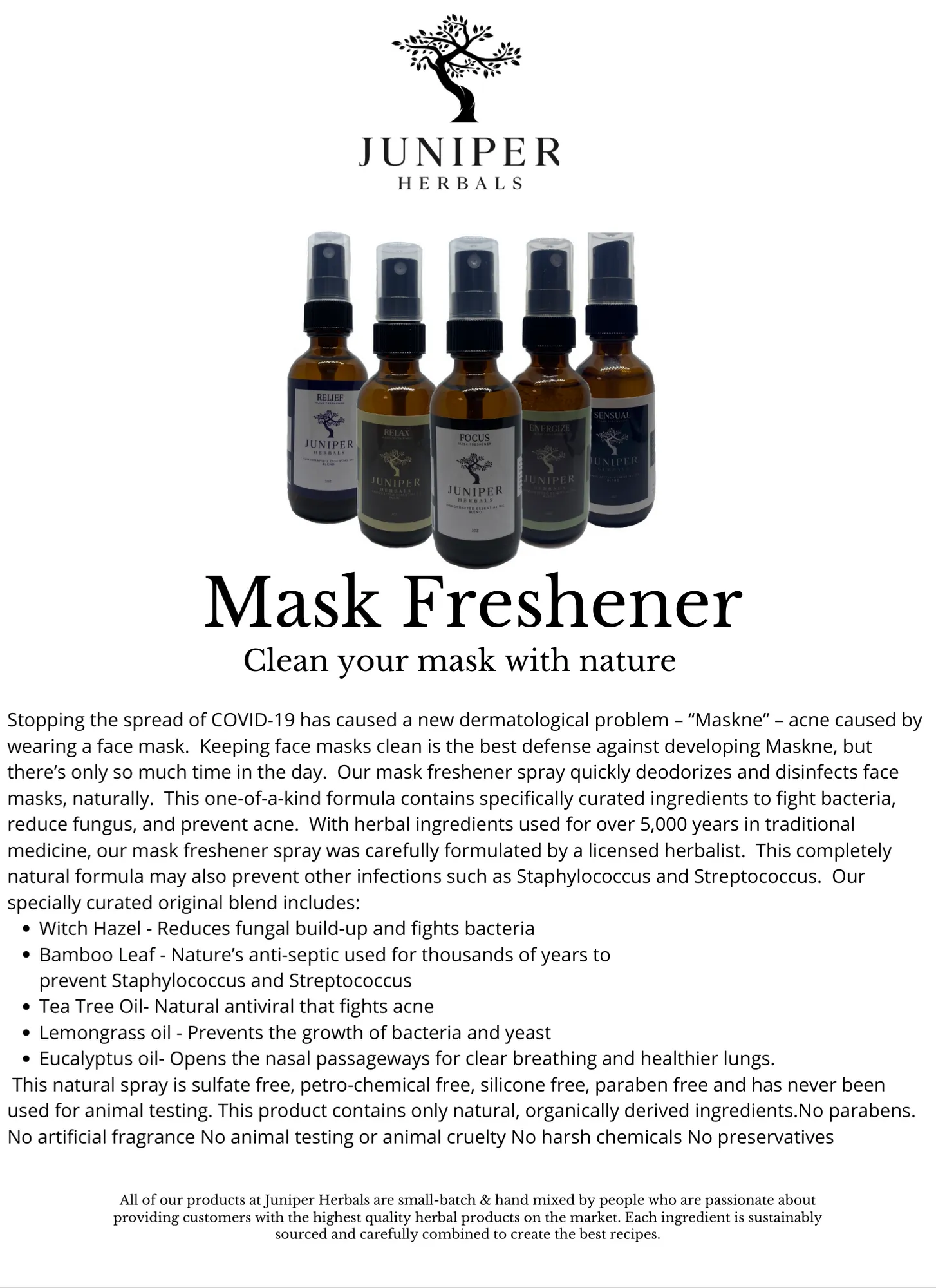 Mask Freshener: Relax 2oz