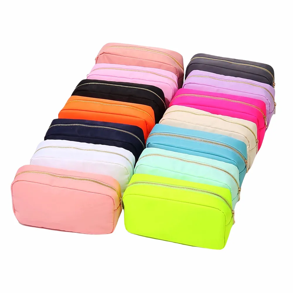 Medium Nylon Zip Cosmetic Bag