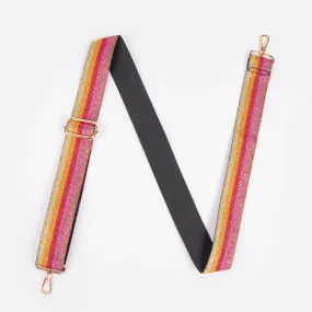 Metallic Rainbow Webbing Handbag Strap