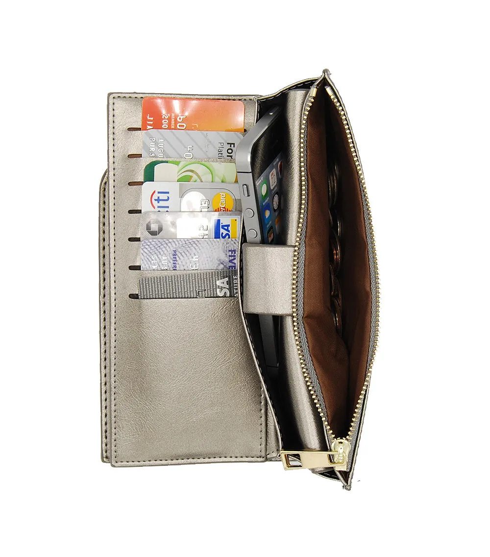 Michael faux shiny leather Wallet WA1514