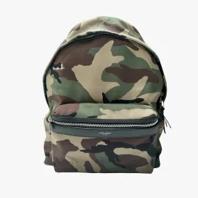 Military Canvas & Leather Backpack