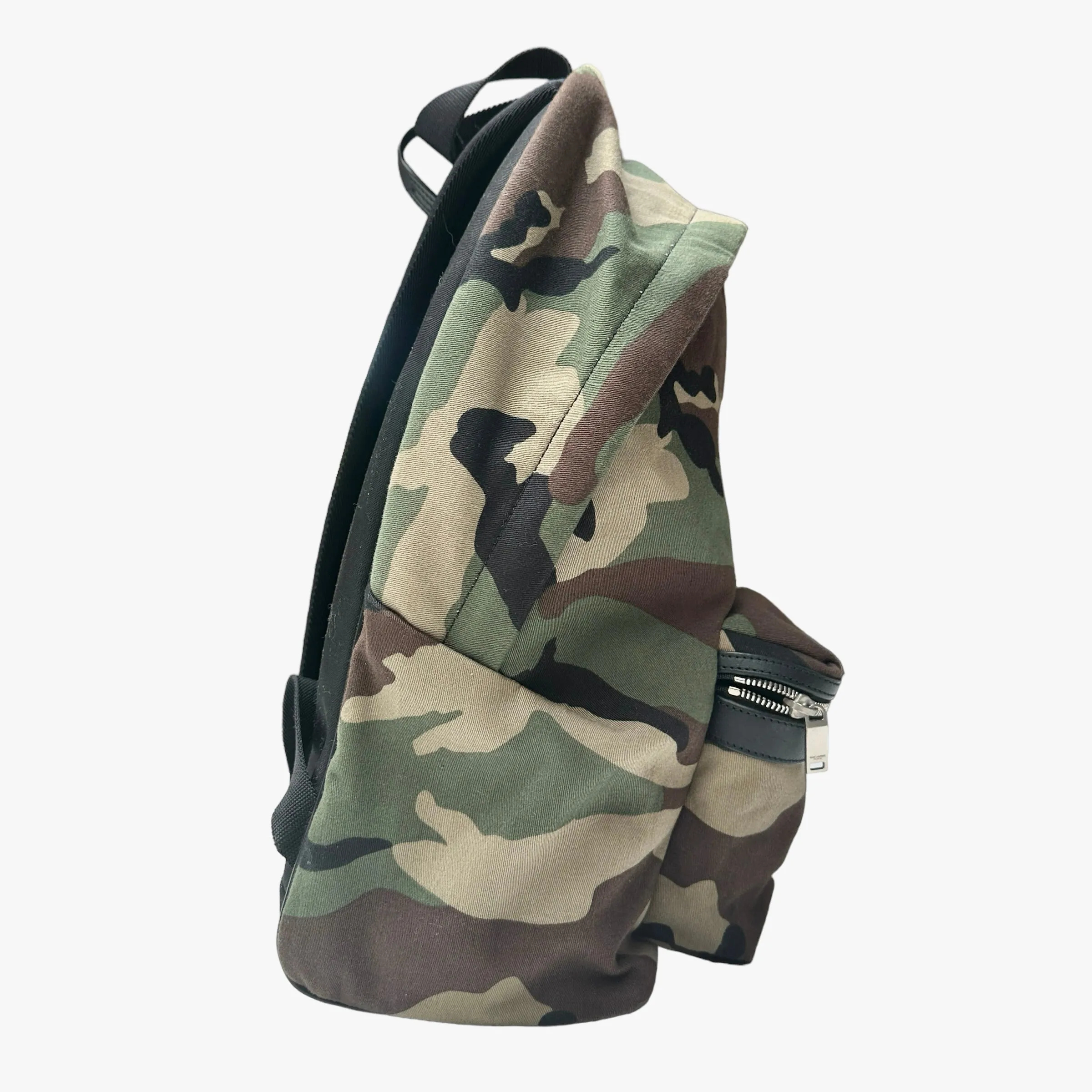 Military Canvas & Leather Backpack