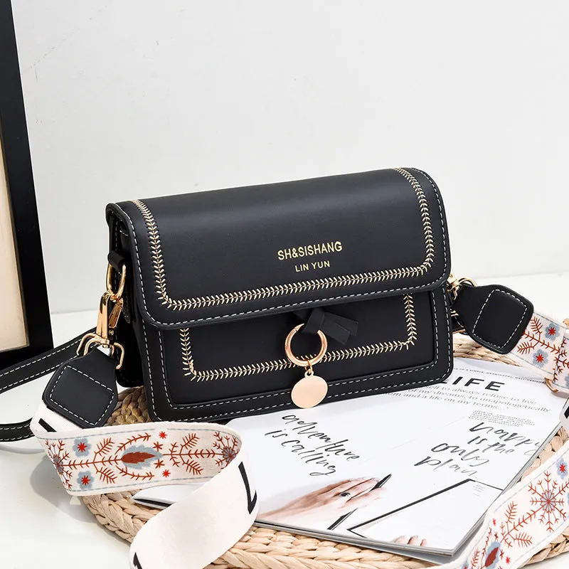 New fashion contrast color trendy women's single shoulder crossbody bag niche design sweet and cute crossbody square bag