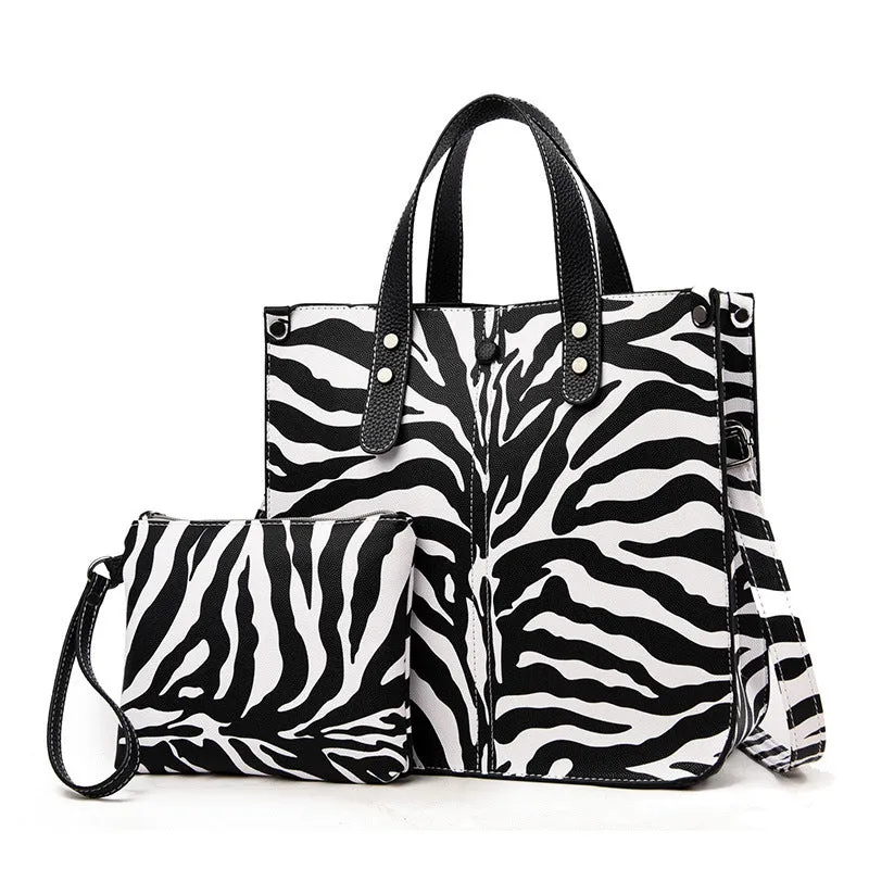 New Geometric Leopard Print Mother Bag Two-piece Set