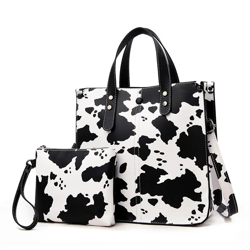 New Geometric Leopard Print Mother Bag Two-piece Set