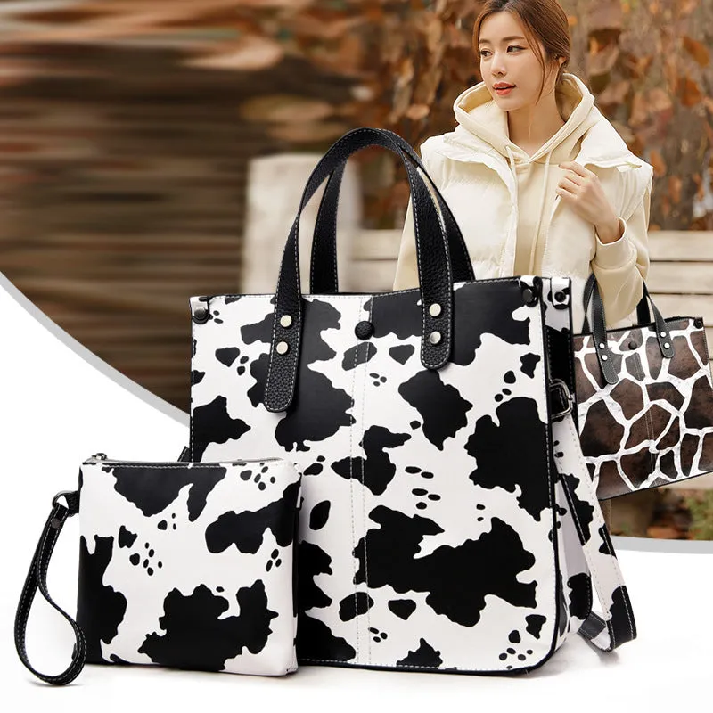 New Geometric Leopard Print Mother Bag Two-piece Set