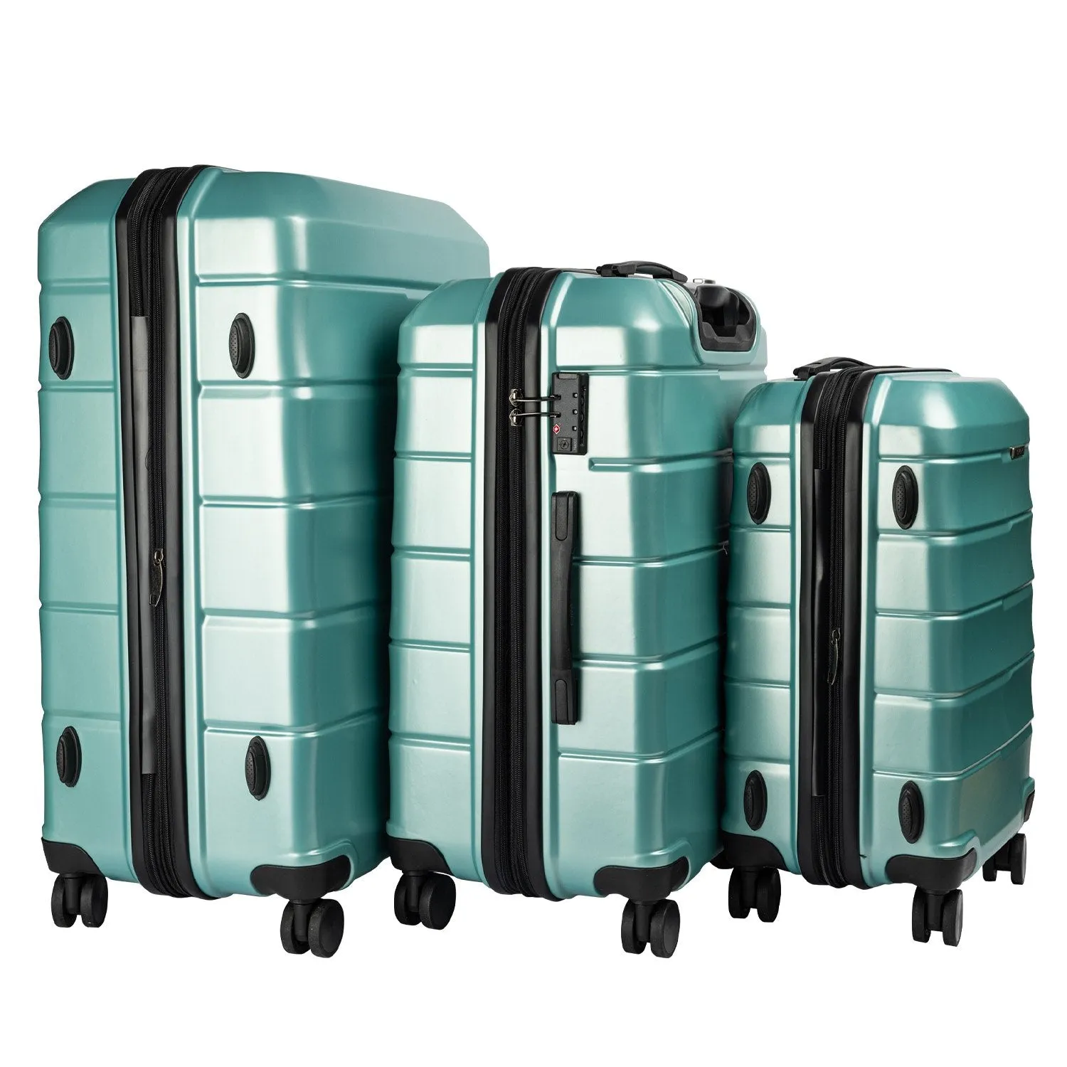 Olympus 3PC Artemis Luggage Set Hard Shell  ABS PC - Electric Teal