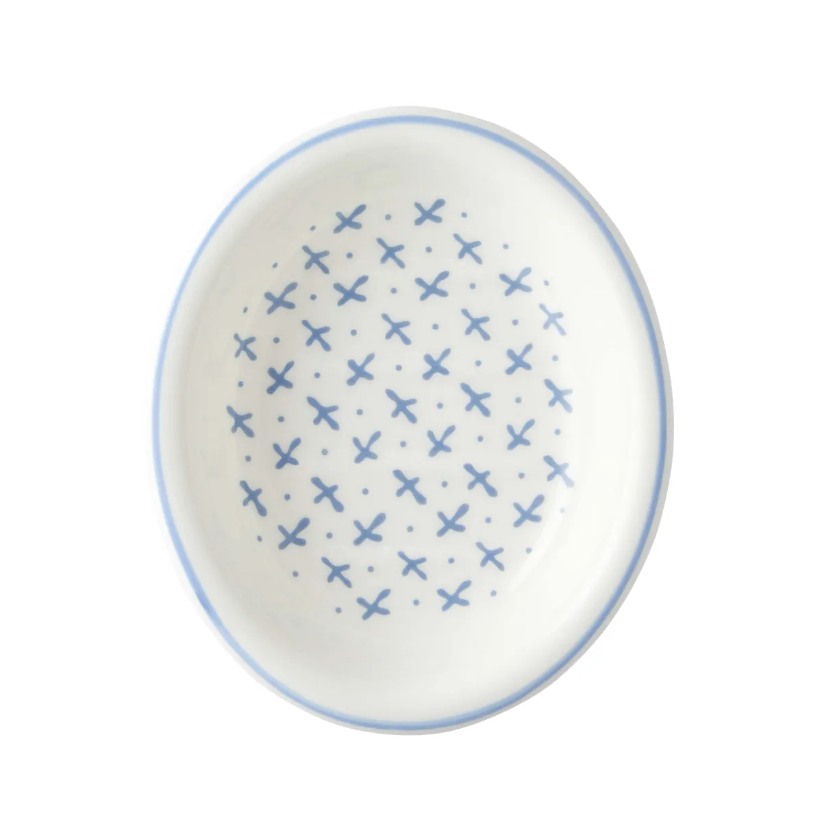 Oval Soap Dish Blue Sprig