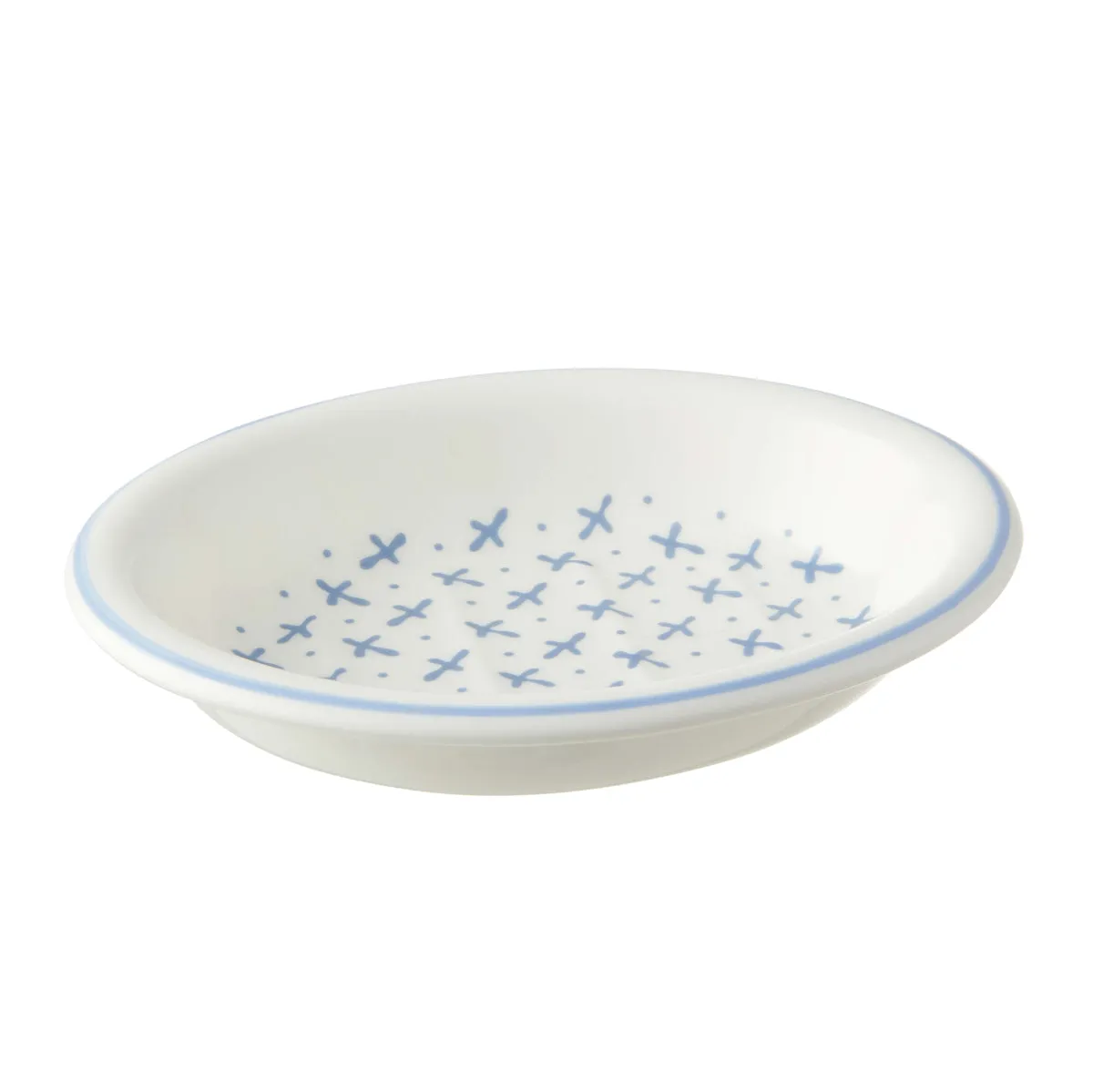 Oval Soap Dish Blue Sprig