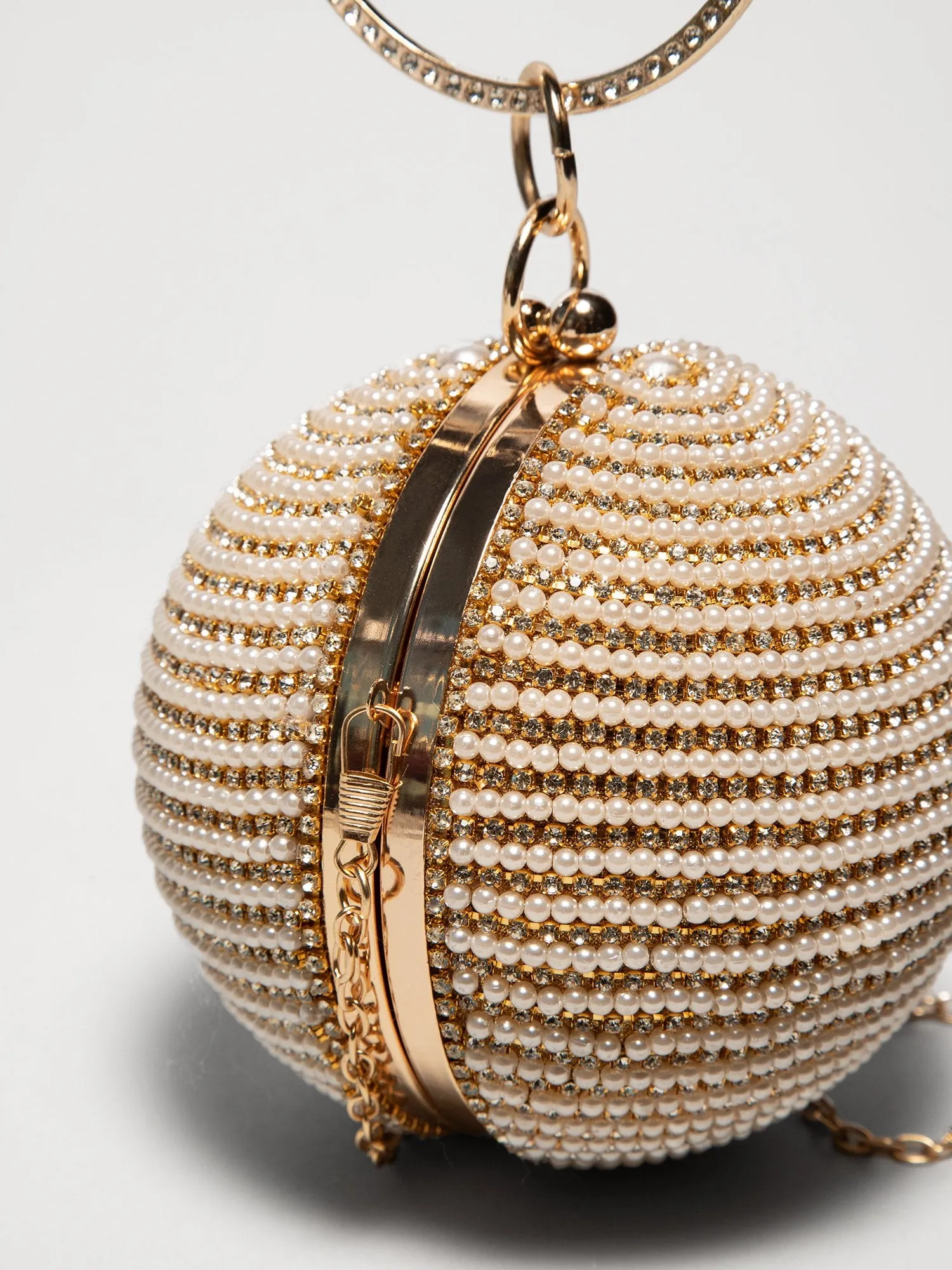 Pearl Disco Ball Ring Handbag