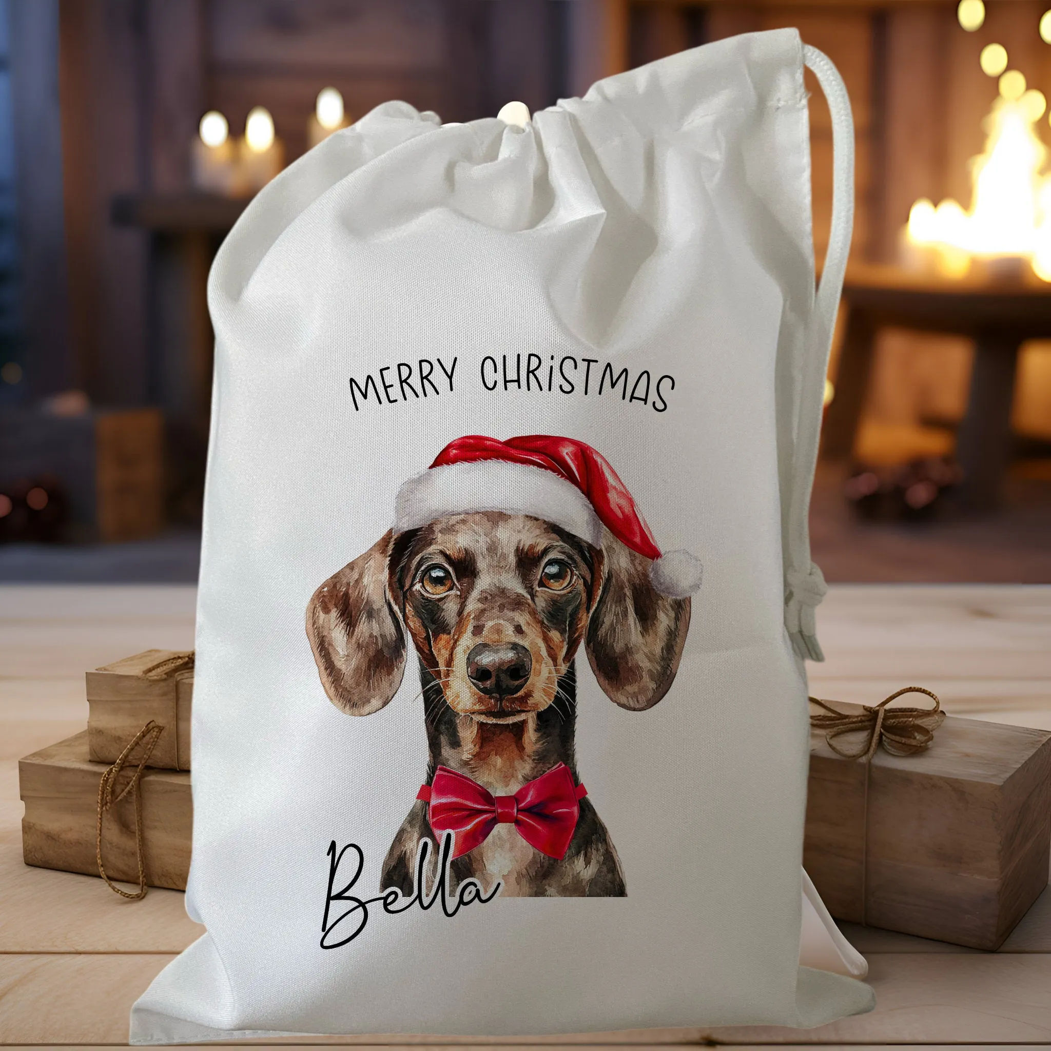 Peronalised Dog Christmas Treat Bag - Dog Lover Gift