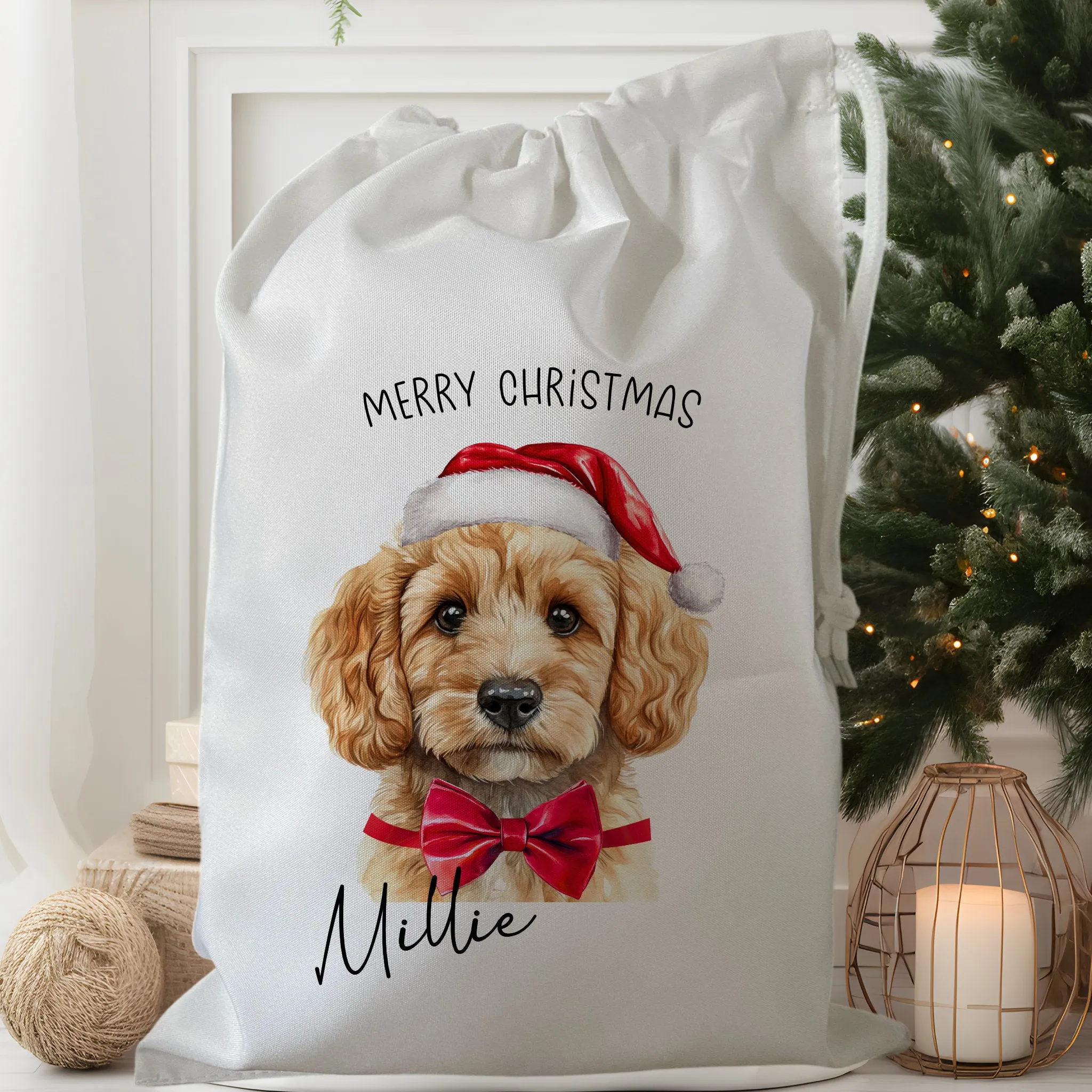 Peronalised Dog Christmas Treat Bag - Dog Lover Gift