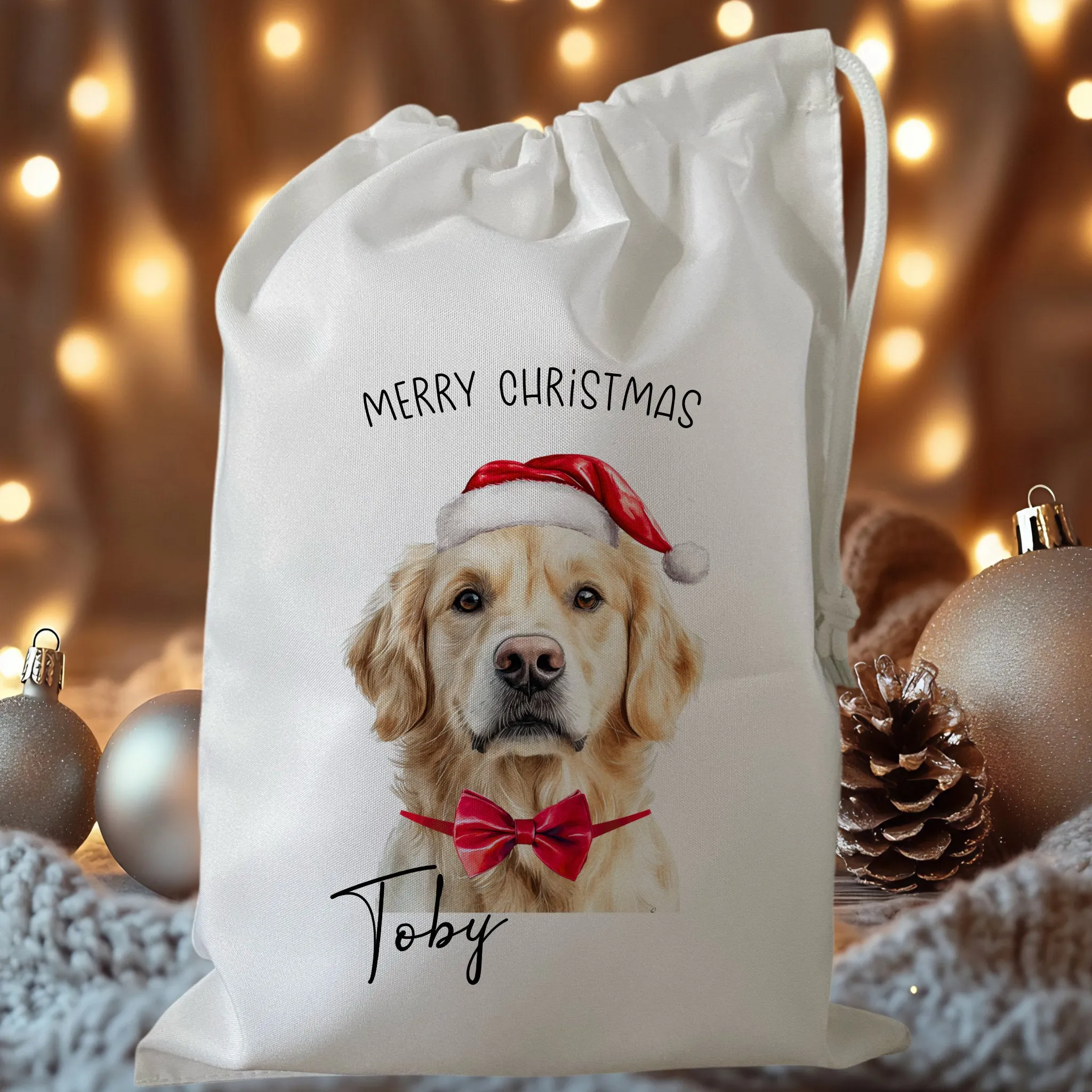 Peronalised Dog Christmas Treat Bag - Dog Lover Gift