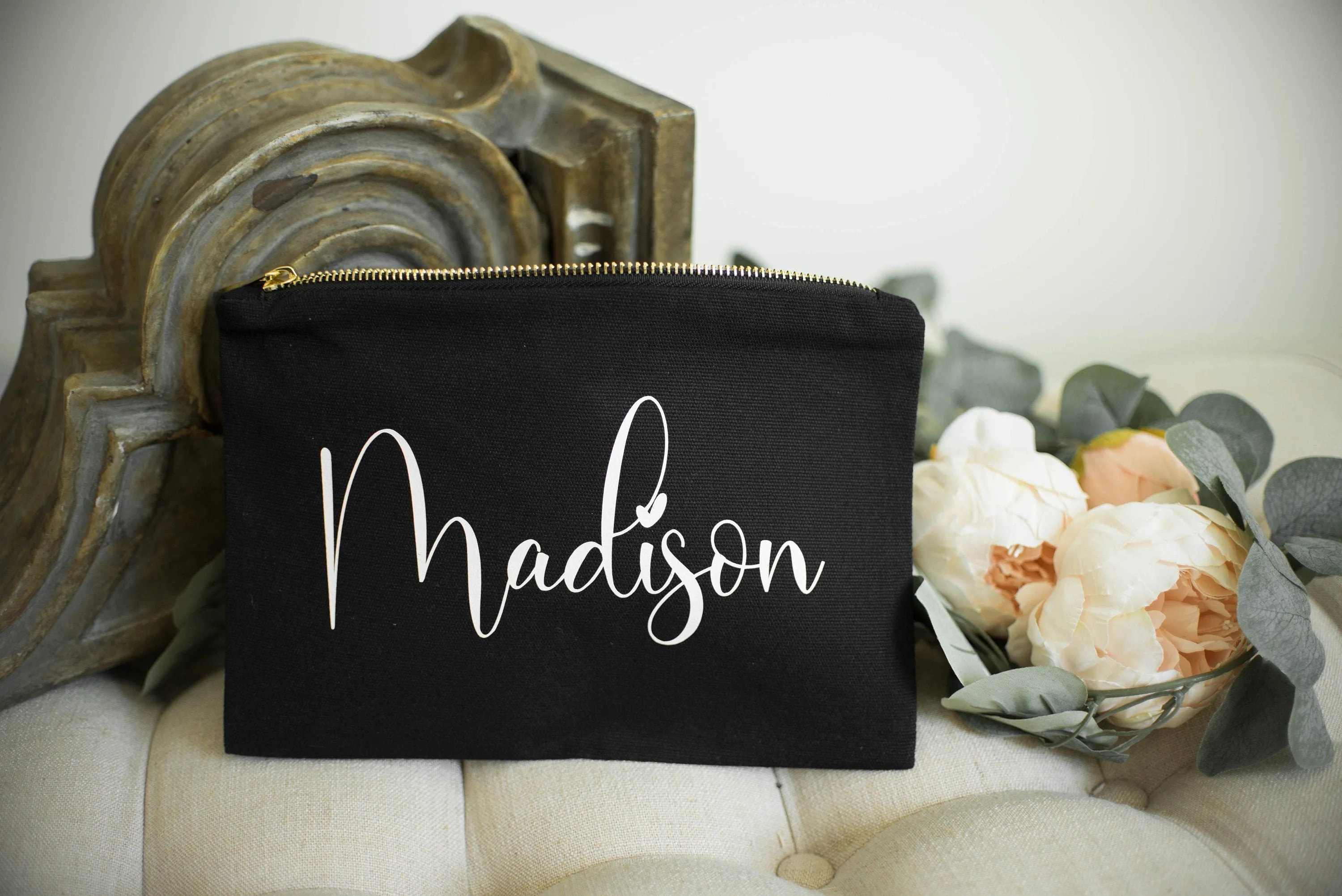 Personalized Makeup Bag - Custom Small Cosmetic Pouch