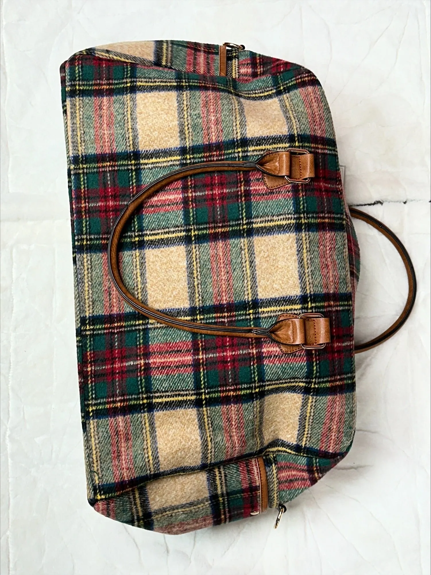 Plaid Weekender Bag