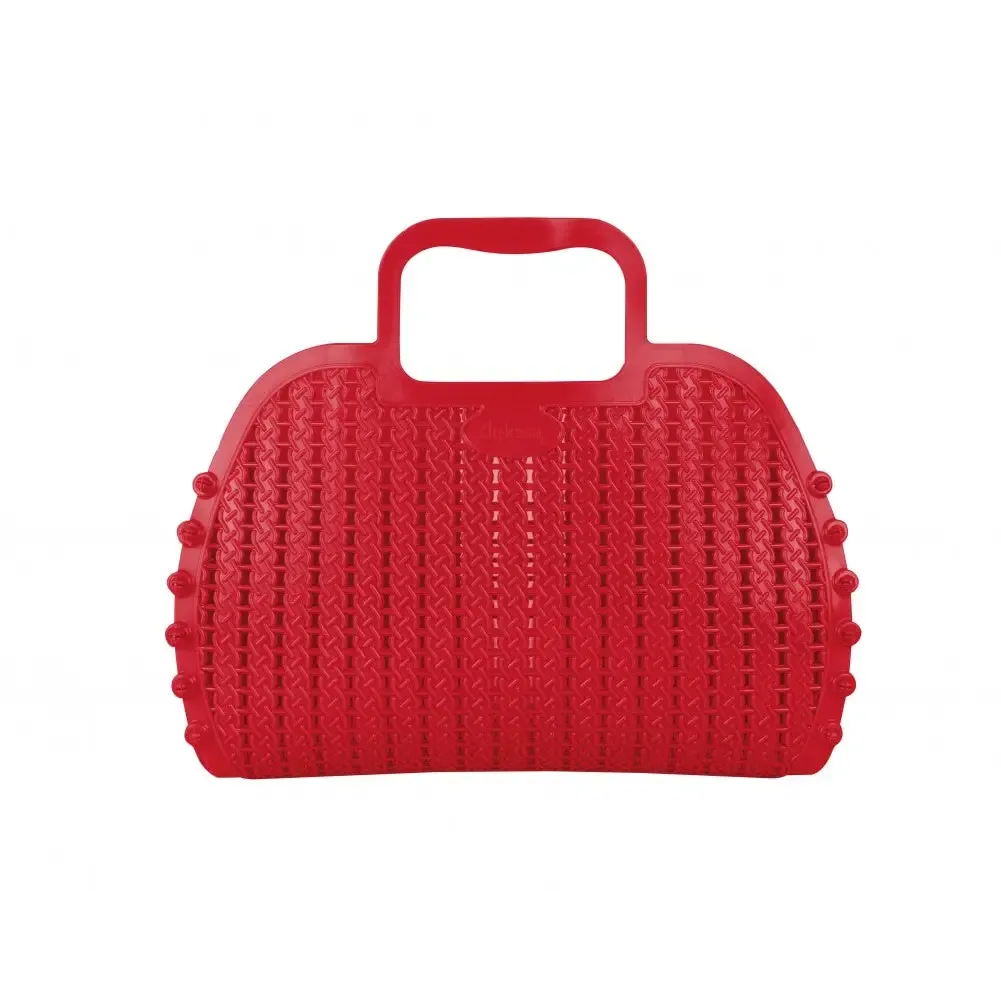 Red Foldable Mini Plastic Women's Tote Bag