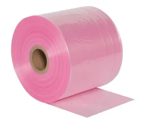 Roll of Pink Anti-Static Poly Tubing 24" X 2150’. Polyethylene Tubing