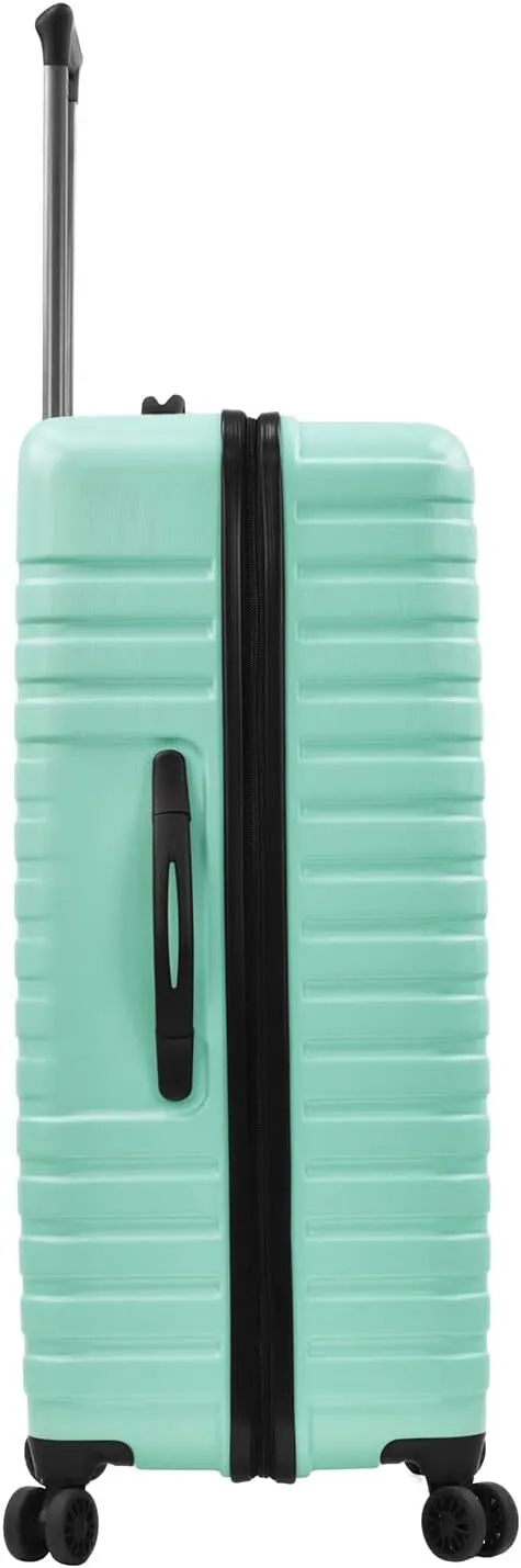 Rugged 30 Inch Hardside Top Handle Mint Green Spinner Luggage Suitcase